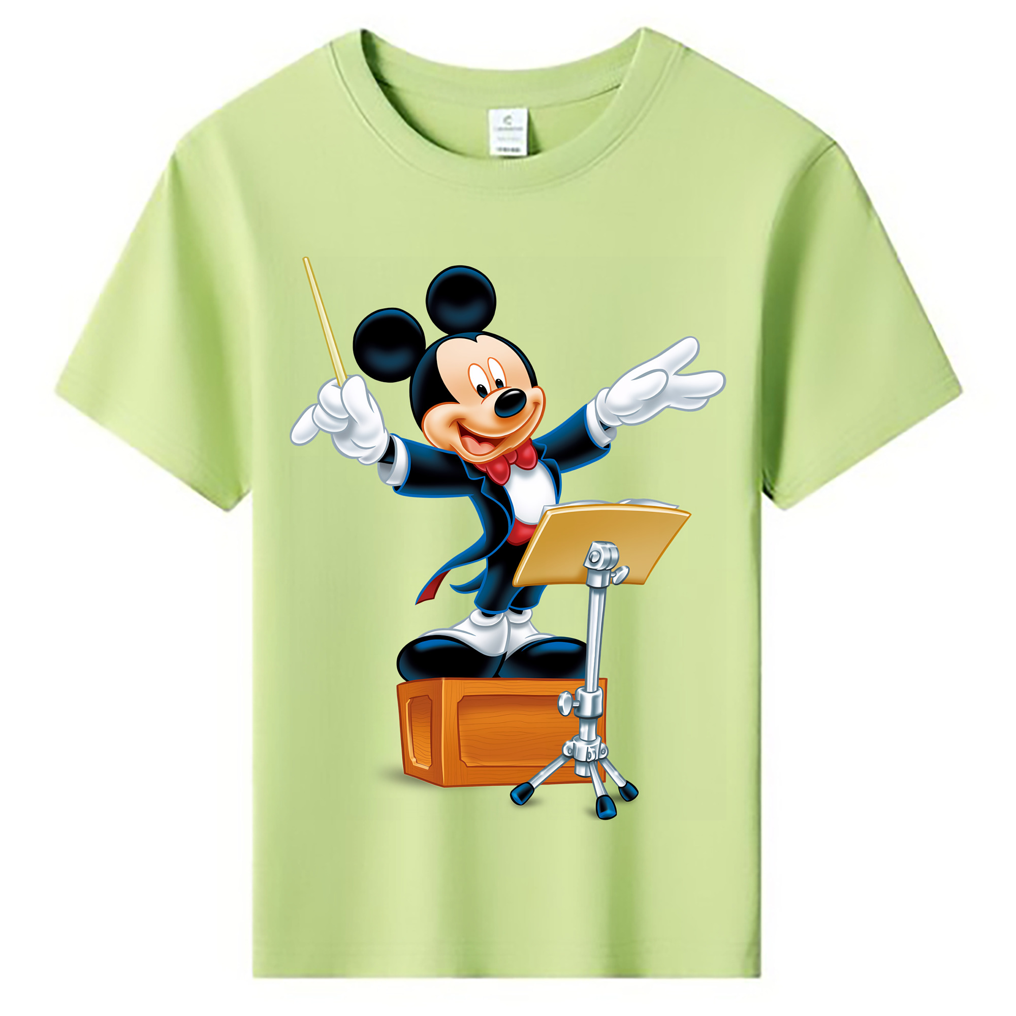 （画像用） ミッキーマウス Mickey Mouse 綿100％キッズTシャツ（フロントプリント）